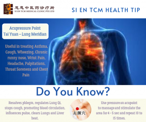 Acupressure Point - Tai Yuan Lung Meridian